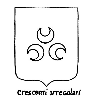 Image of the heraldic term: Crescenti irregolari